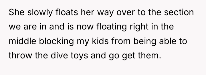 She slowly floats her way over to the section we...