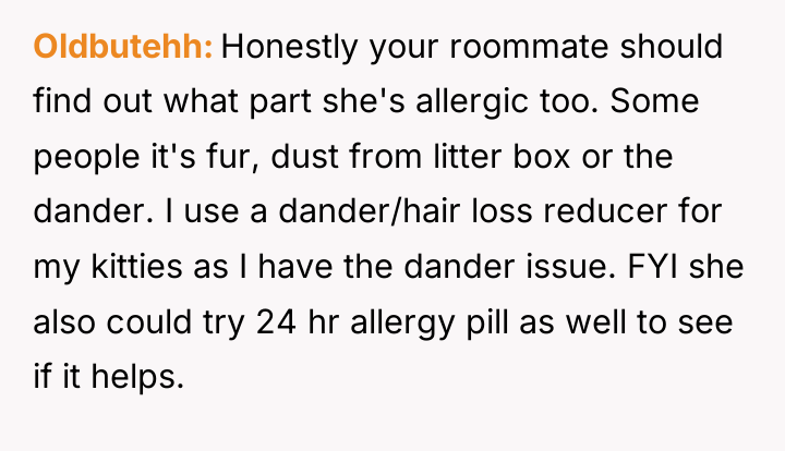 Oldbutehh Honestly your roommate should find out what part she's...