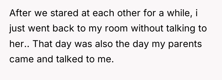 After we stared at each other for a while, i...
