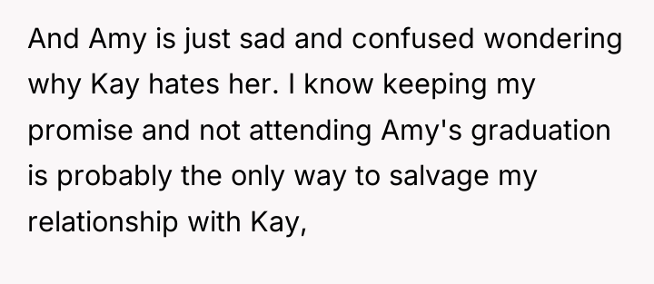 And Amy is just sad and confused wondering why Kay...