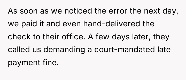As soon as we noticed the error the next day,...