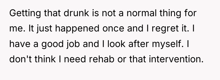 Getting that drunk is not a normal thing for me....