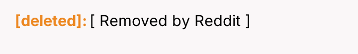 [deleted] [ Removed by Reddit ]