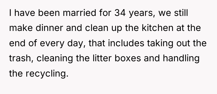 I have been married for 34 years, we still make...