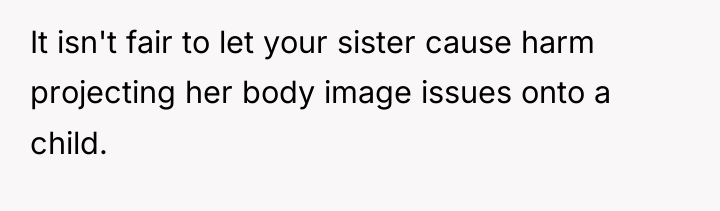It isn't fair to let your sister cause harm projecting...