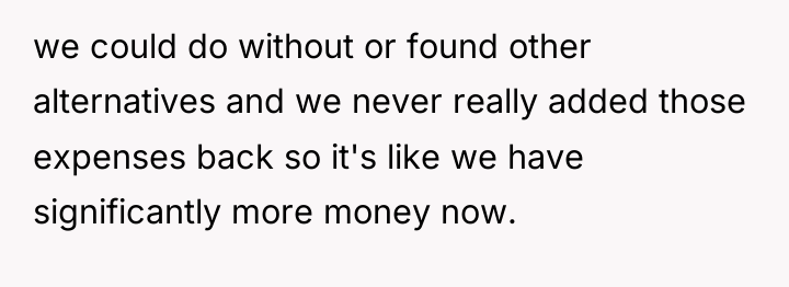 we could do without or found other alternatives and we...