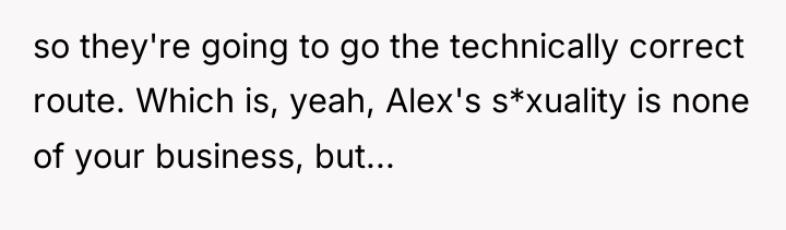 so they're going to go the technically correct route. Which...