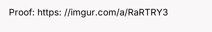 Proof: https: //imgur.com/a/RaRTRY3