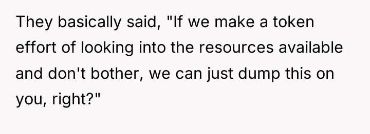 They basically said, "If we make a token effort of...