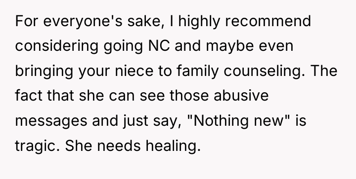 For everyone's sake, I highly recommend considering going NC and...