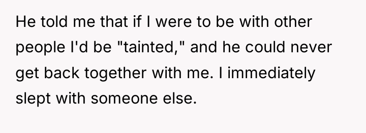 He told me that if I were to be with...