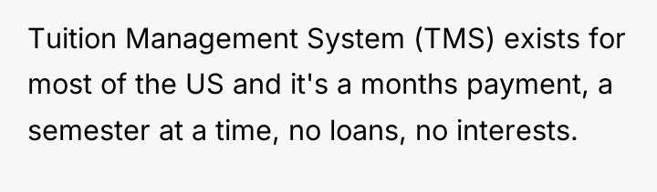 Tuition Management System (TMS) exists for most of the US...
