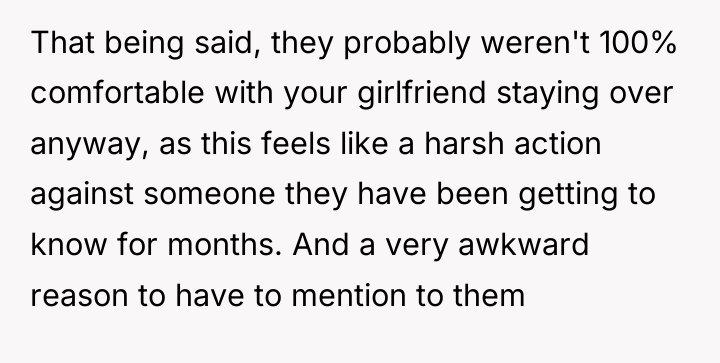 That being said, they probably weren't 100% comfortable with your...