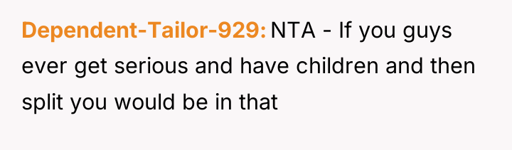 Dependent-Tailor-929 NTA - If you guys ever get serious and...