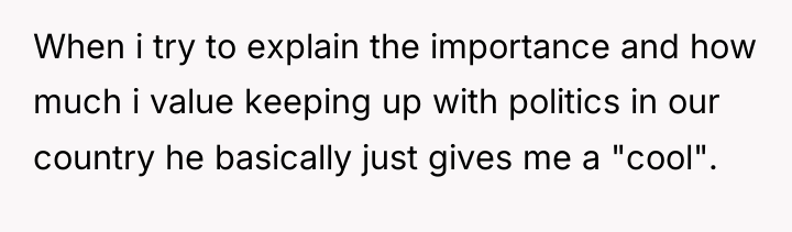 When i try to explain the importance and how much...