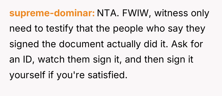 supreme-dominar NTA. FWIW, witness only need to testify that the...