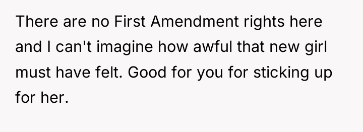 There are no First Amendment rights here and I can't...
