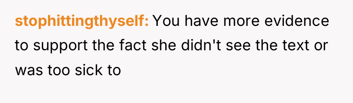 stophittingthyself You have more evidence to support the fact she...