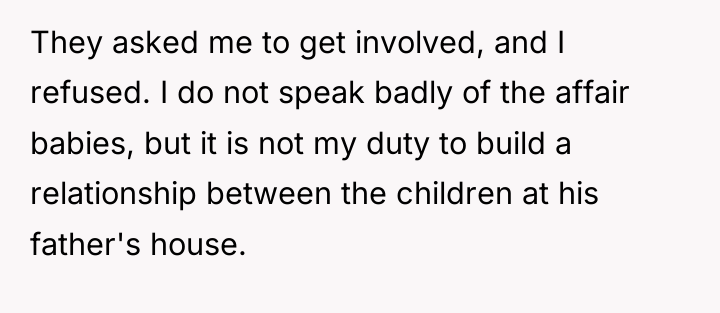 They asked me to get involved, and I refused. I...