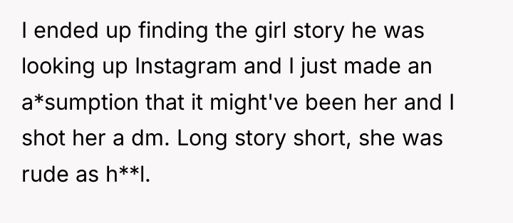 I ended up finding the girl story he was looking...