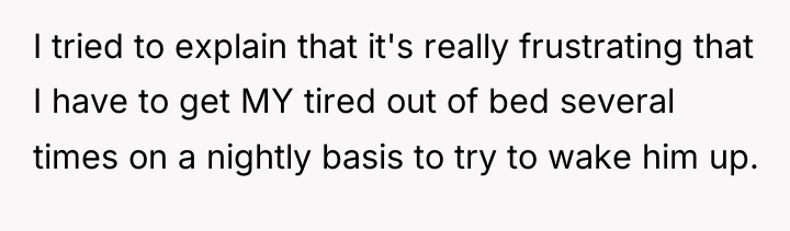 I tried to explain that it's really frustrating that I...