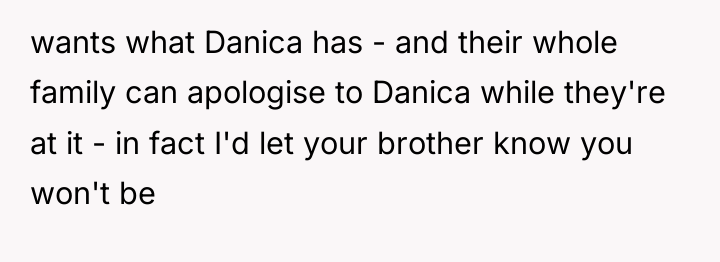 wants what Danica has - and their whole family can...
