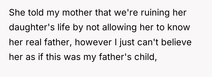 She told my mother that we're ruining her daughter's life...