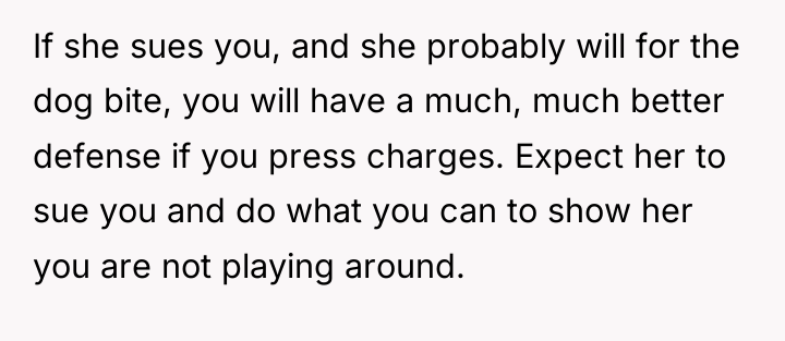 If she sues you, and she probably will for the...