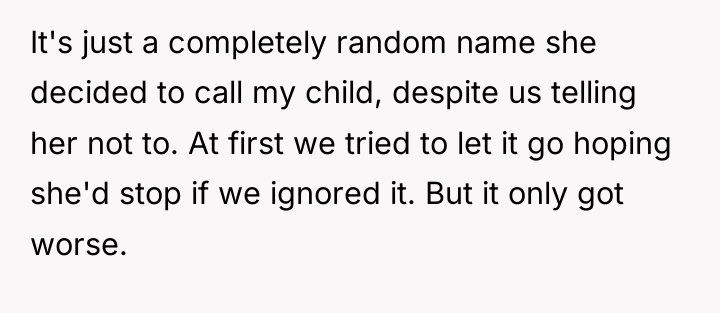 It's just a completely random name she decided to call...