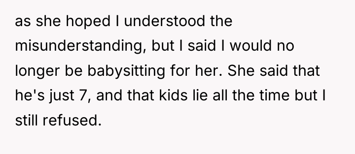 as she hoped I understood the misunderstanding, but I said...
