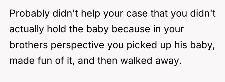 Probably didn't help your case that you didn't actually hold...
