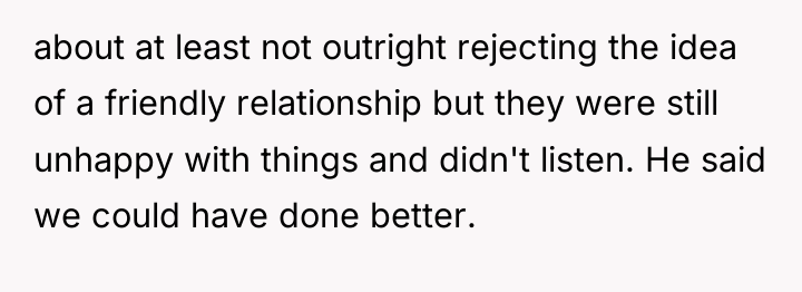 about at least not outright rejecting the idea of a...