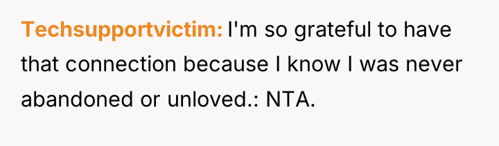 Techsupportvictim I'm so grateful to have that connection because I...