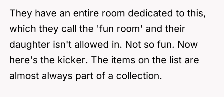 They have an entire room dedicated to this, which they...