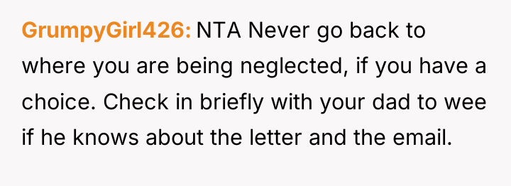 GrumpyGirl426 NTA Never go back to where you are being...