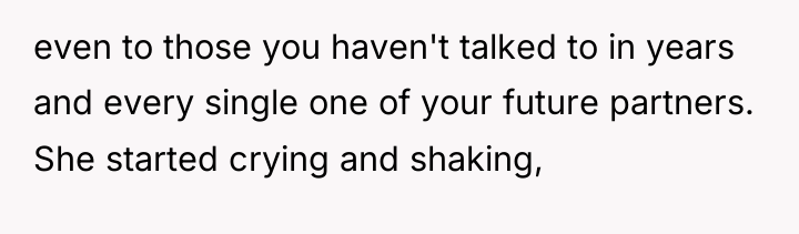 even to those you haven't talked to in years and...