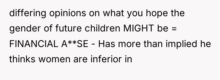 differing opinions on what you hope the gender of future...