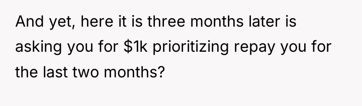 And yet, here it is three months later is asking...