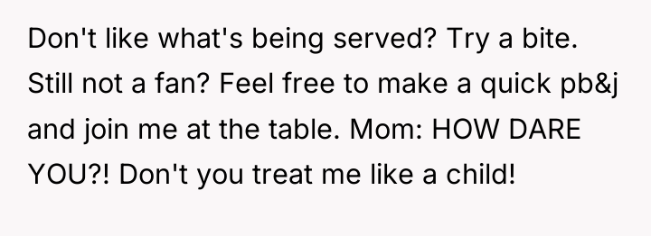 Don't like what's being served? Try a bite. Still not...