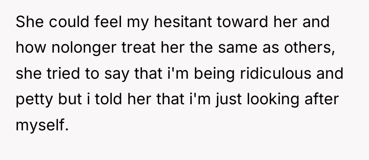 She could feel my hesitant toward her and how nolonger...