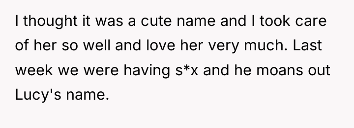 I thought it was a cute name and I took...