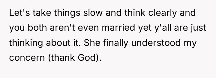 Let's take things slow and think clearly and you both...