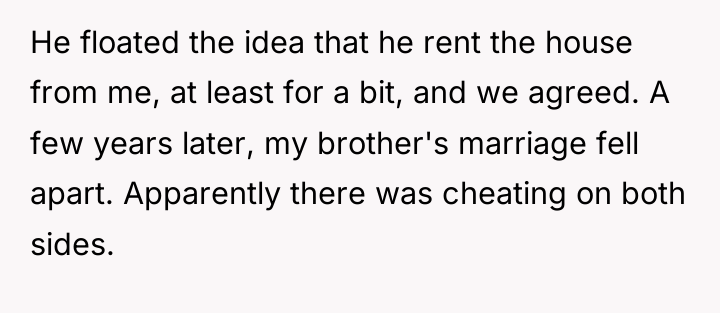 He floated the idea that he rent the house from...