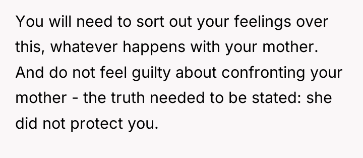 You will need to sort out your feelings over this,...
