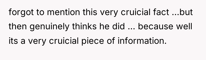forgot to mention this very cruicial fact ...but then genuinely...