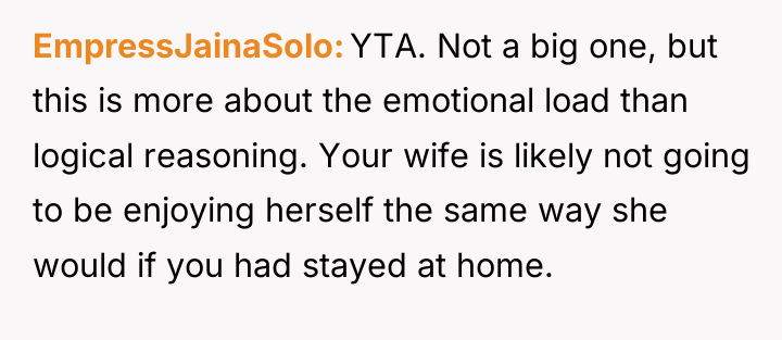 EmpressJainaSolo YTA. Not a big one, but this is more...