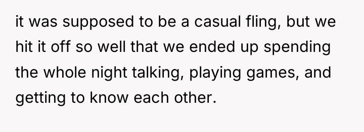 it was supposed to be a casual fling, but we...