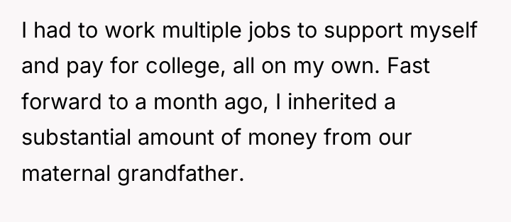 I had to work multiple jobs to support myself and...