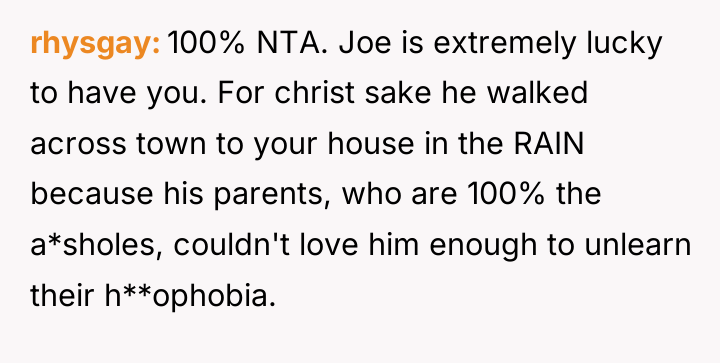 rhysgay 100% NTA. Joe is extremely lucky to have you....
