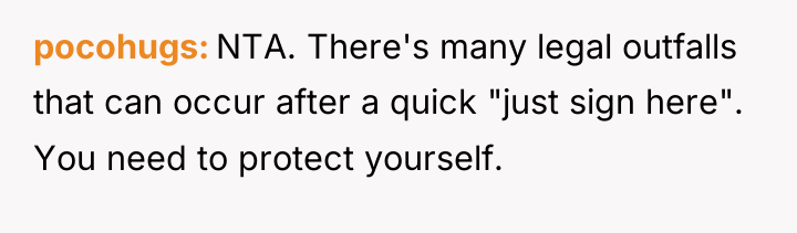 pocohugs NTA. There's many legal outfalls that can occur after...